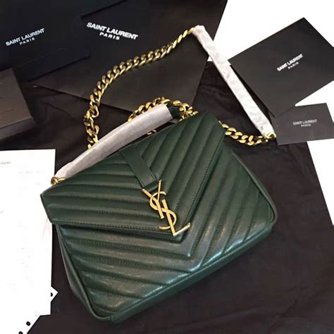 ysl college bag green|ysl college bag vs loulou.